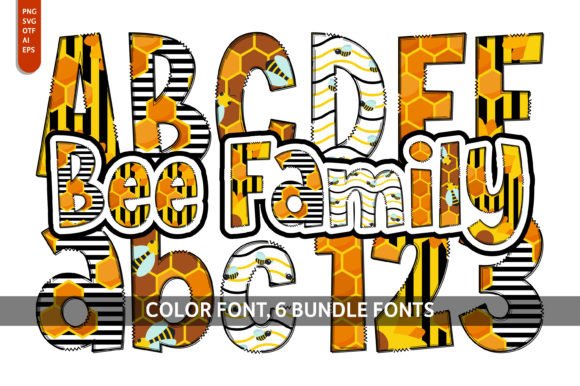Bee Family: A Color Font for Playful and Artistic Designs