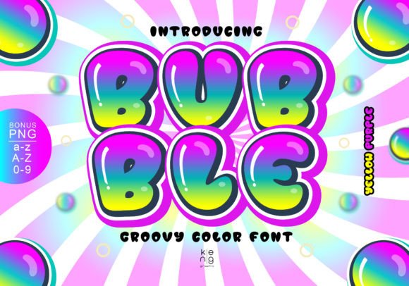 Bubble: A Groovy, Colorful Typeface for Bold Designs