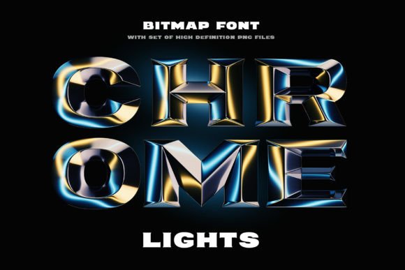 Chrome Lights: A Bold, Reflective Typeface for Impact