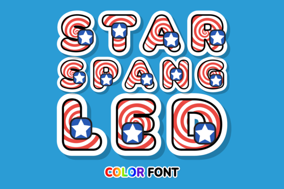 Star Spangled: The Cartoon Display Font for Bold, Fun Designs