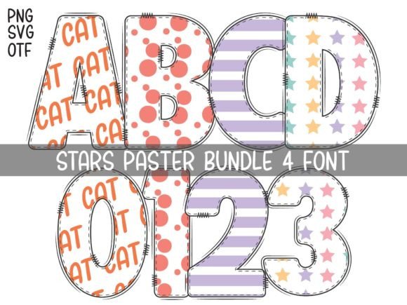 Stars Paster: Infusing Playful Feline Charm into Modern Typography