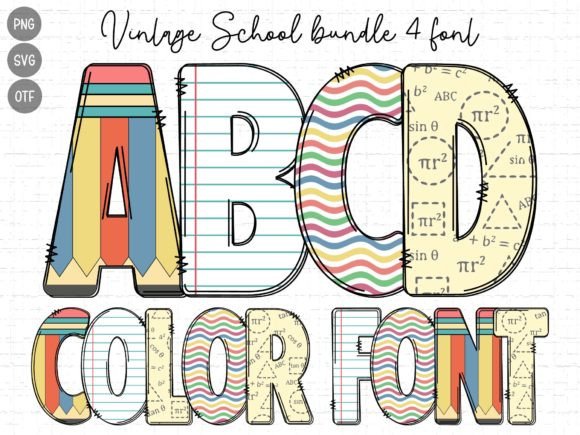Vintage School: The Playful Color Font That Brings Designs to Life