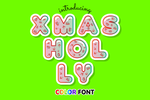 Xmas Holly: A Festive Color Font for Your Holiday Projects
