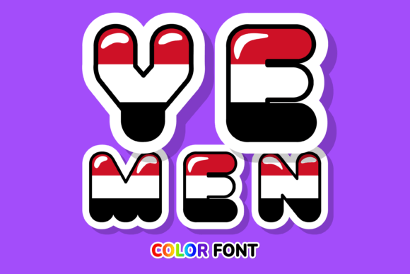Yemen: A Creative Font Inspired by a National Flag